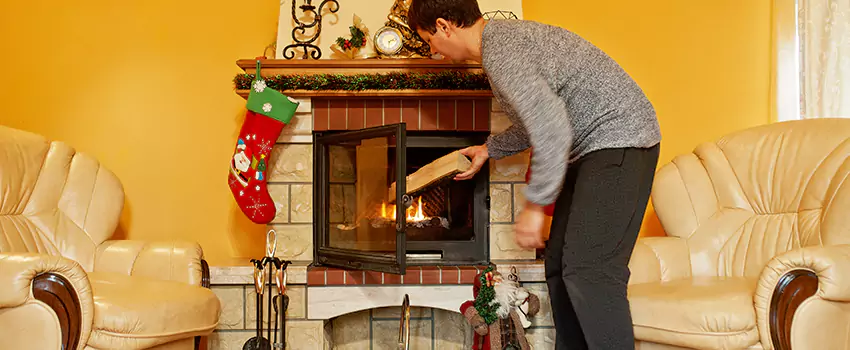 Rusted Metal Fireplace Restoration in Ashland, Ohio